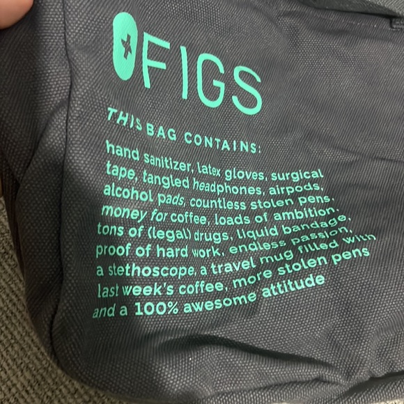 FIGS Charcoal Canvas Tote - Picture 3 of 7